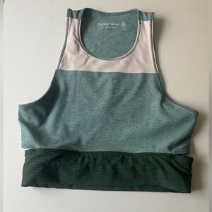 Outdoor Voices Tri-Tone Slashback Crop